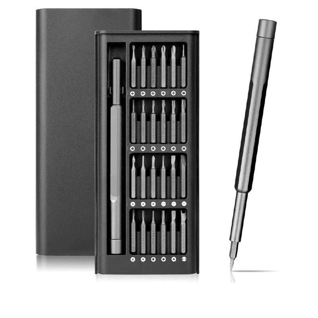 Jogo Kit Ferramenta De Precisão Com Chave Magnética 24 Peças Para Reparos Em Celular PC Notebook Óculos