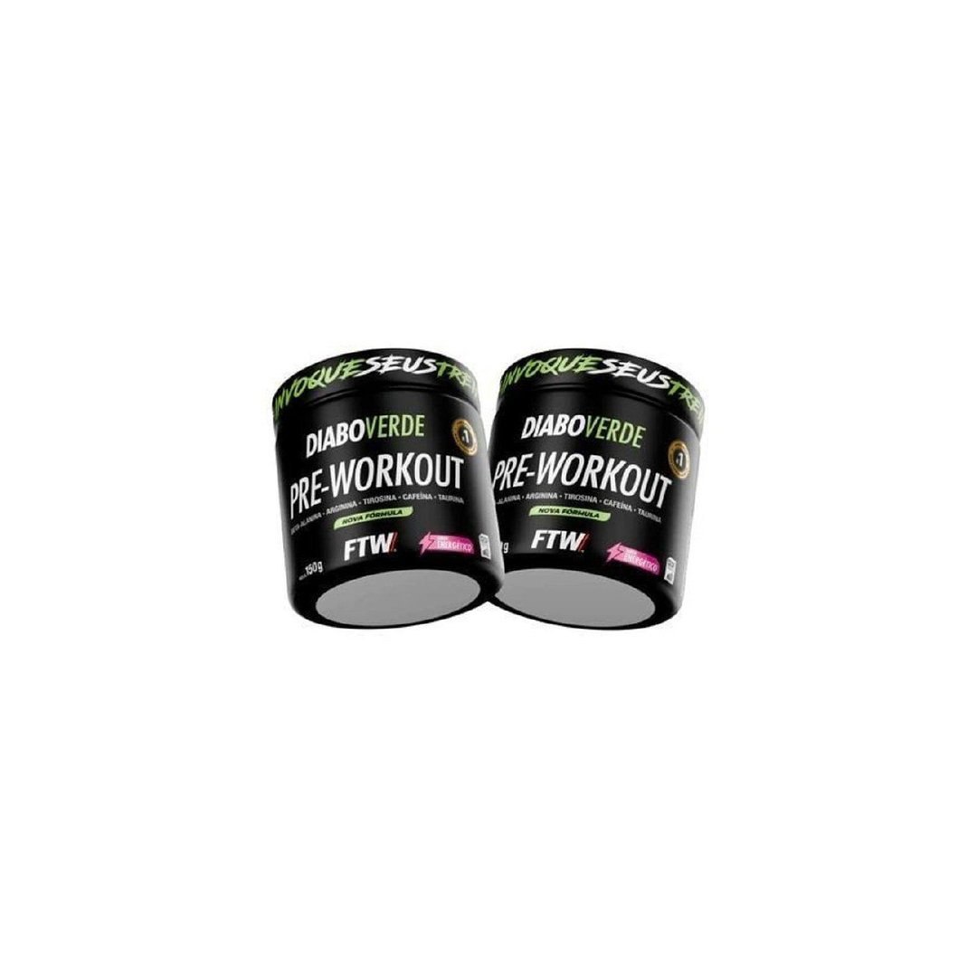 Kit 2x Pré Treino Diabo Verde Pre-Workout 150g FTW