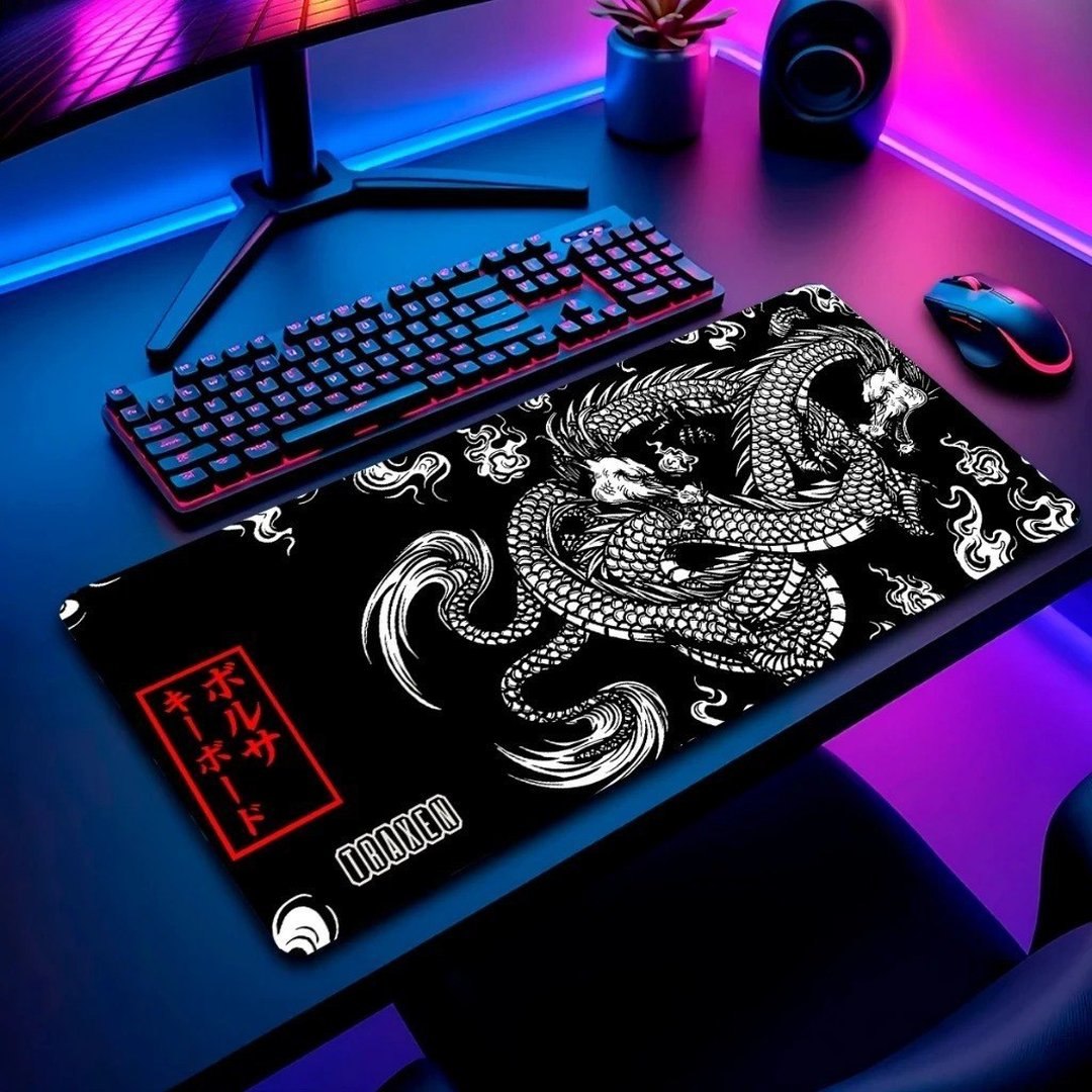 Mouse Pad Gamer Traxen 900X400mm + Porta Copo
