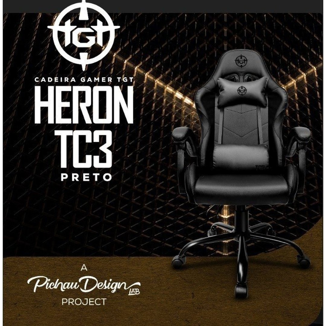 Cadeira Gamer TGT Heron TC3, Preto