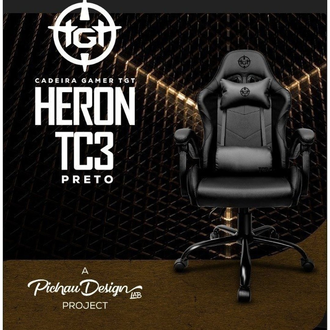 Cadeira Gamer TGT Heron TC3, Preto