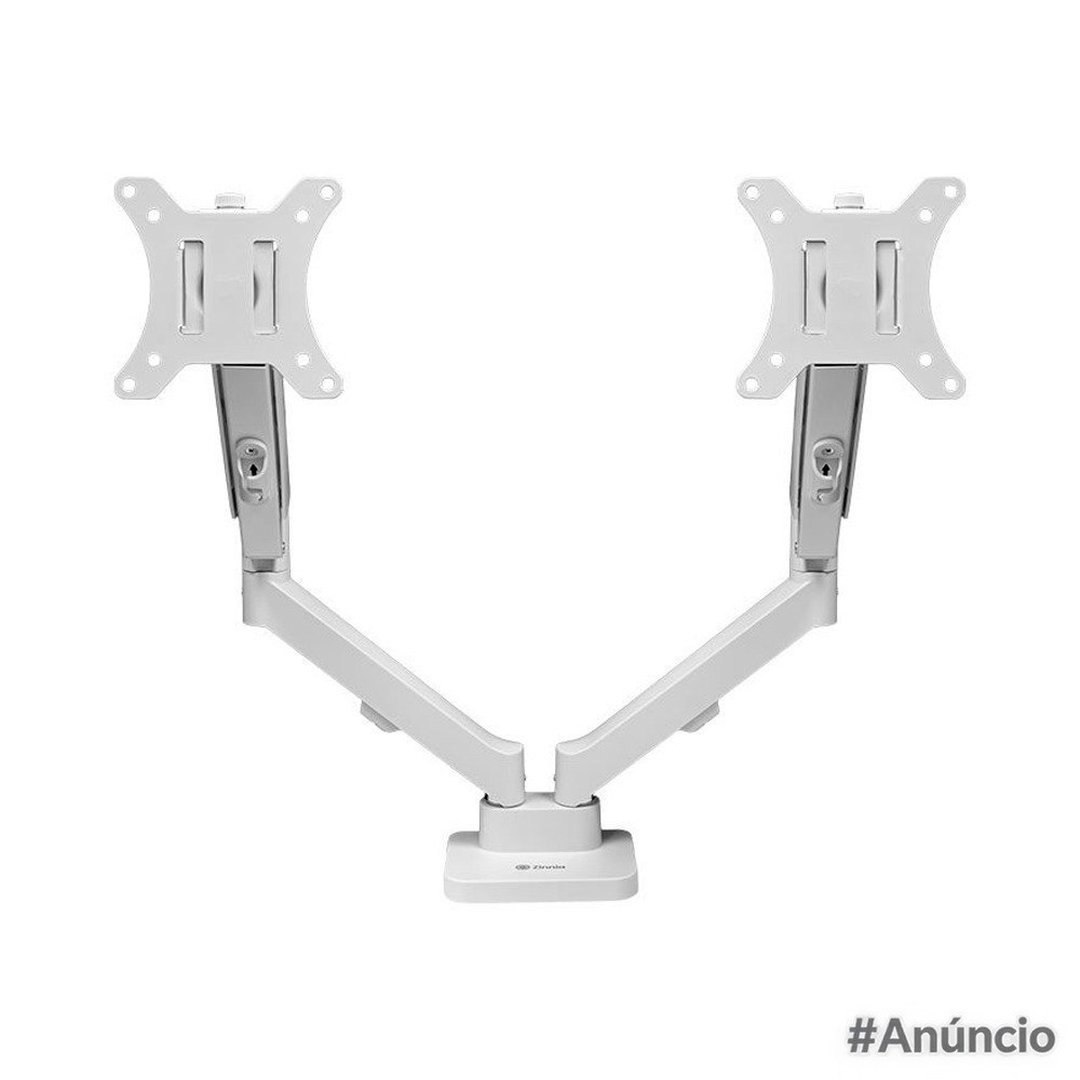 Suporte Articulado Para 2 Monitores 13 A 32 Pistão A Gás Zinnia Nimbo 210 Branco
