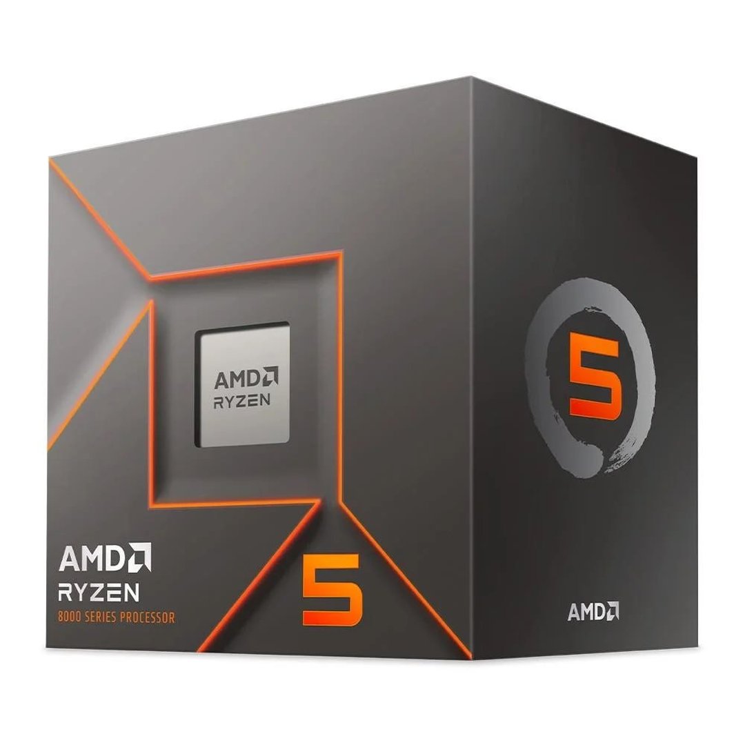 Processador AMD Ryzen 5 8400F, 4.2 GHz (4.7 GHz Max Turbo), Cache 22MB, 6 Núcleos, 12 Threads, AM5, Sem Vídeo Integrado 100-100001591BOX