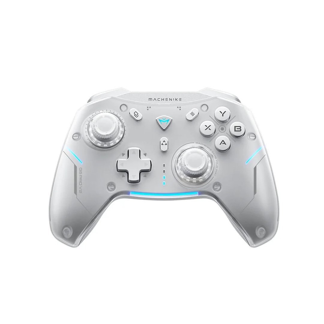 Controle Sem Fio Gamer Machenike G5 Pro, Multiplataformas, RGB, Switch Kailh, Com Dock, Branco JJ02GG007