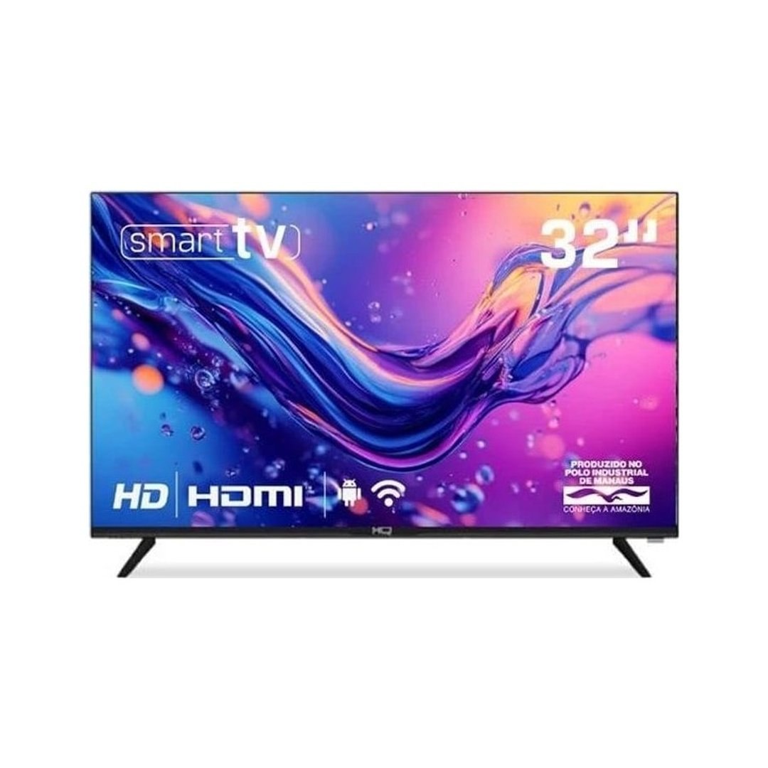 Smart TV HQ 32" HD tela sem Bordas Sistema Android Design Slim HQS32NKHM