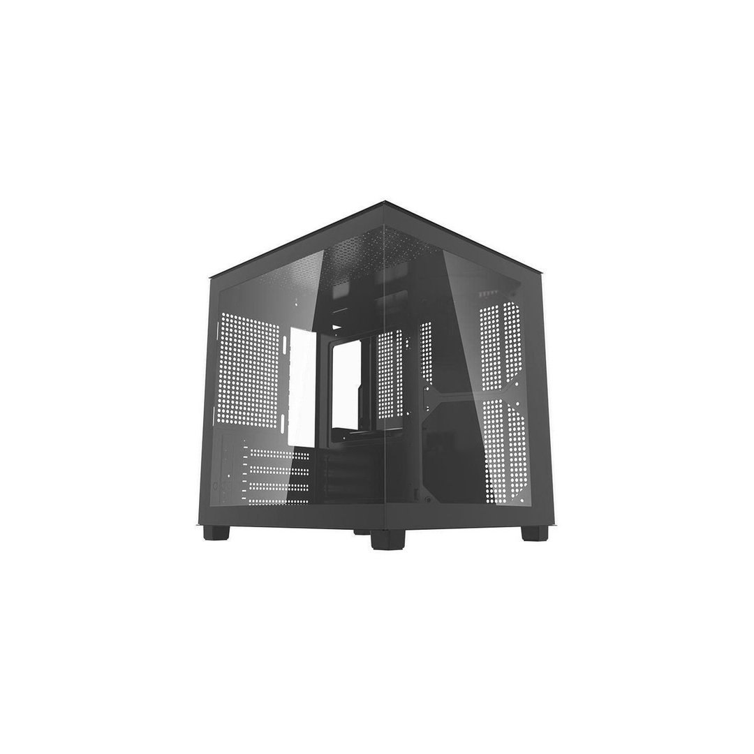 Gabinete Gamer Aquário AIGO Apollo A275, Mini-Tower, Lateral de Vidro, Preto, AC-A275-B-HQ1