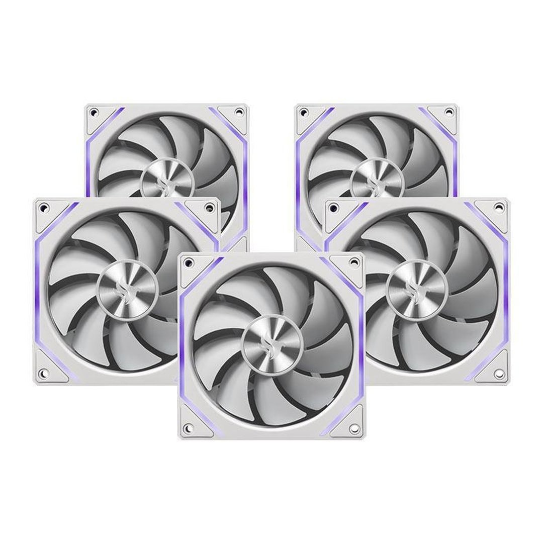 Kit Ventoinha Pichau Ventus Nx, Argb, 5x120mm, Branco, Pch-Vtnx5-Wh01