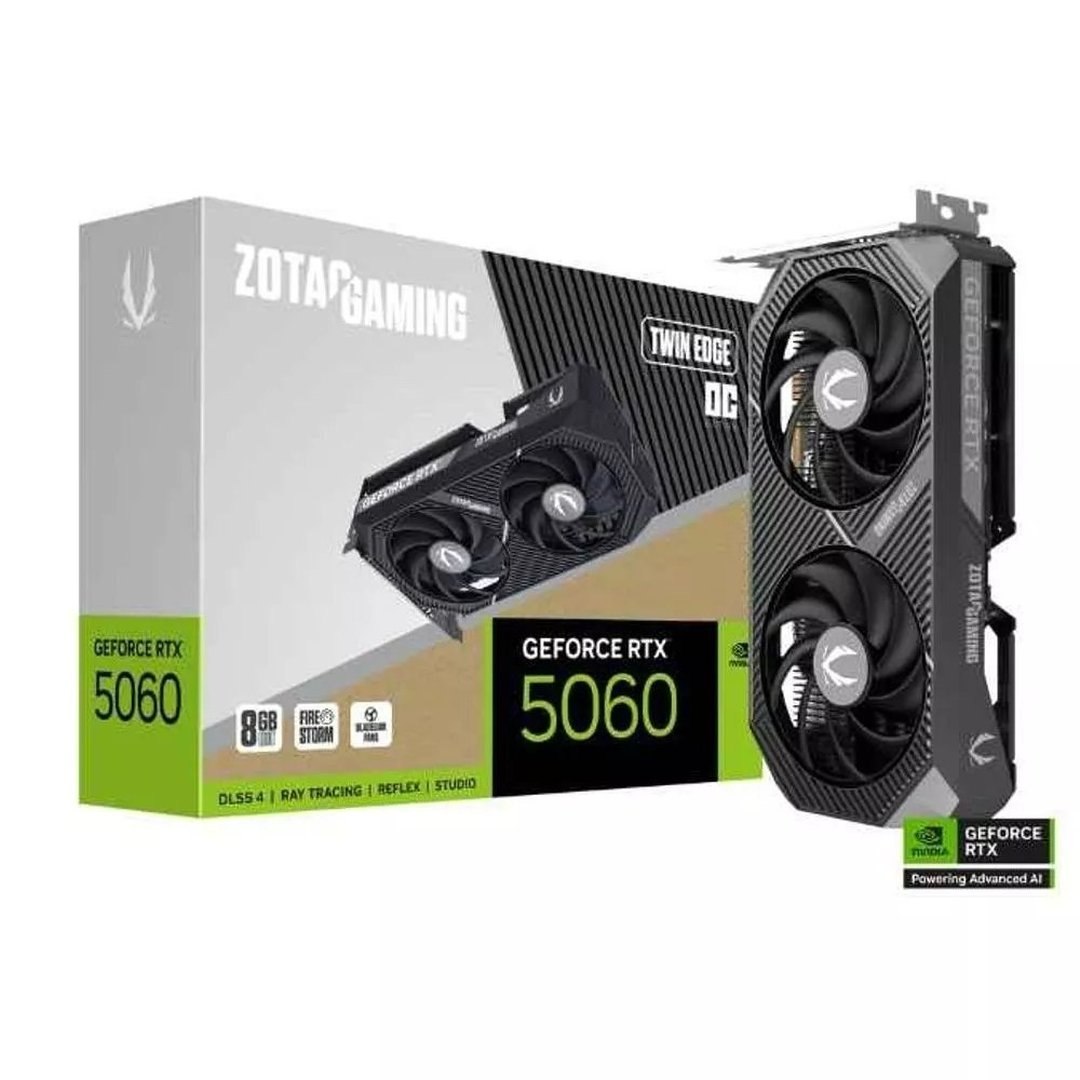 Placa de Vídeo Nvidia GeForce Zotac Gaming Rtx5060 8GB Twin Edge Oc
