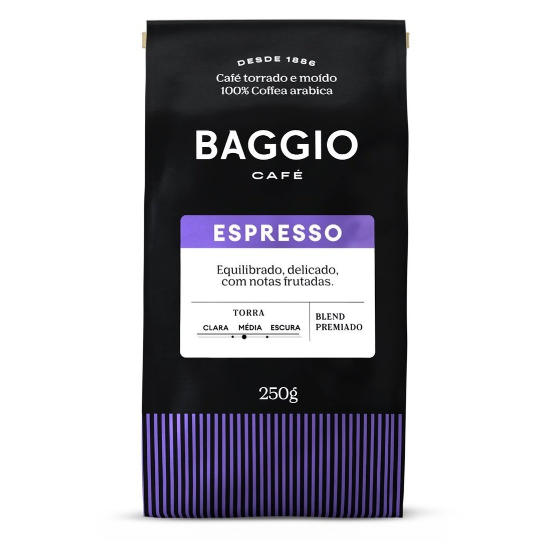 Baggio Café Café Torrado e Moído Blend Premiado Espresso 250g