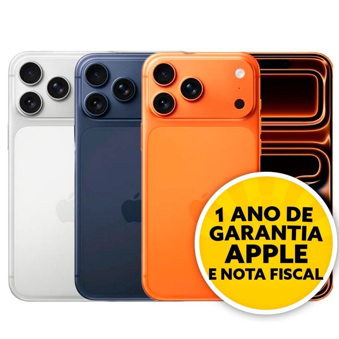 Celular IPhone 17 Pro Max 256GB 5G Dual E-sim Lacrado Original 1 Ano De Garantia