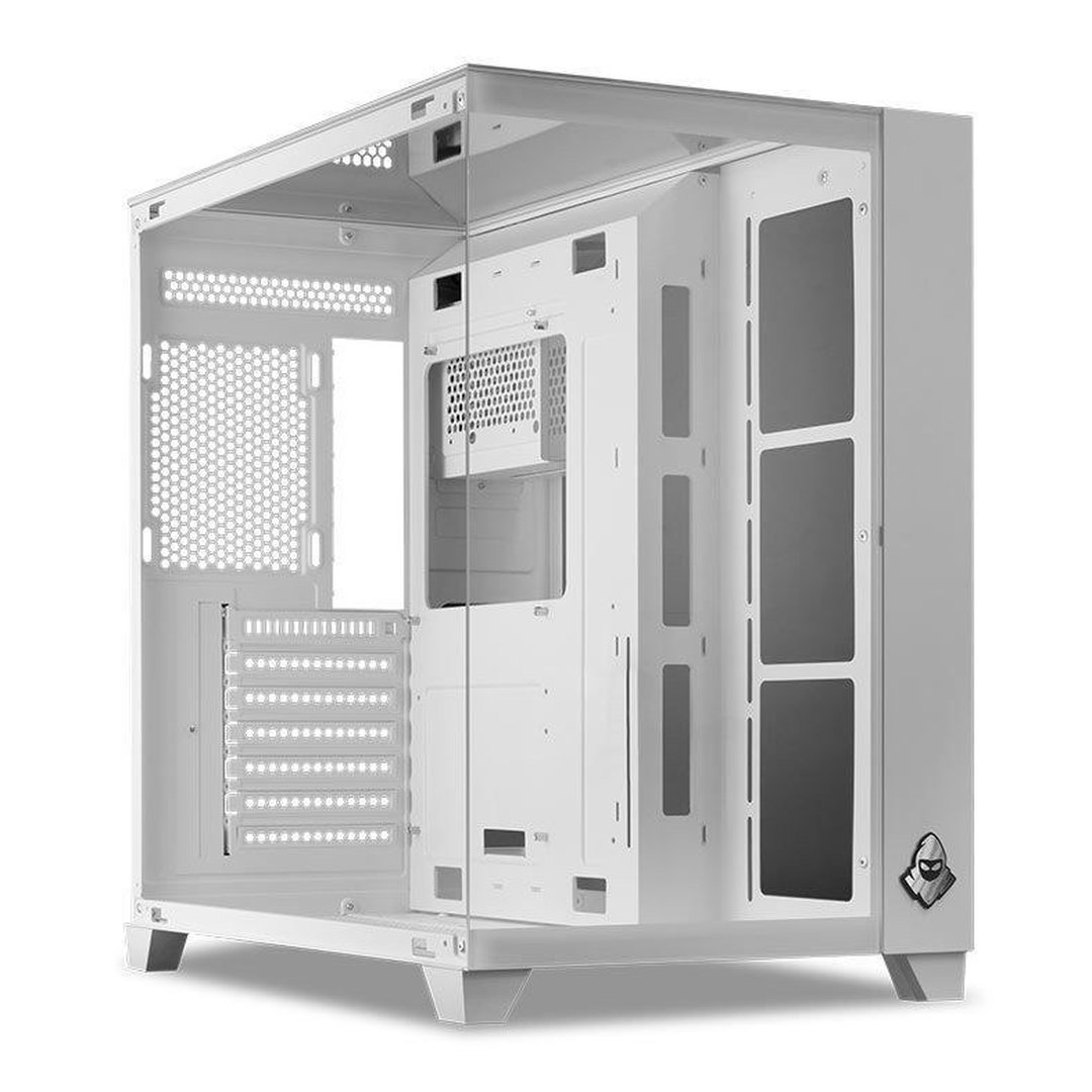 / Pichau Gabinete Gamer Mancer Cv550, Mid-Tower, Lateral de Vidro, Branco, Mcr-Cv550-Wh