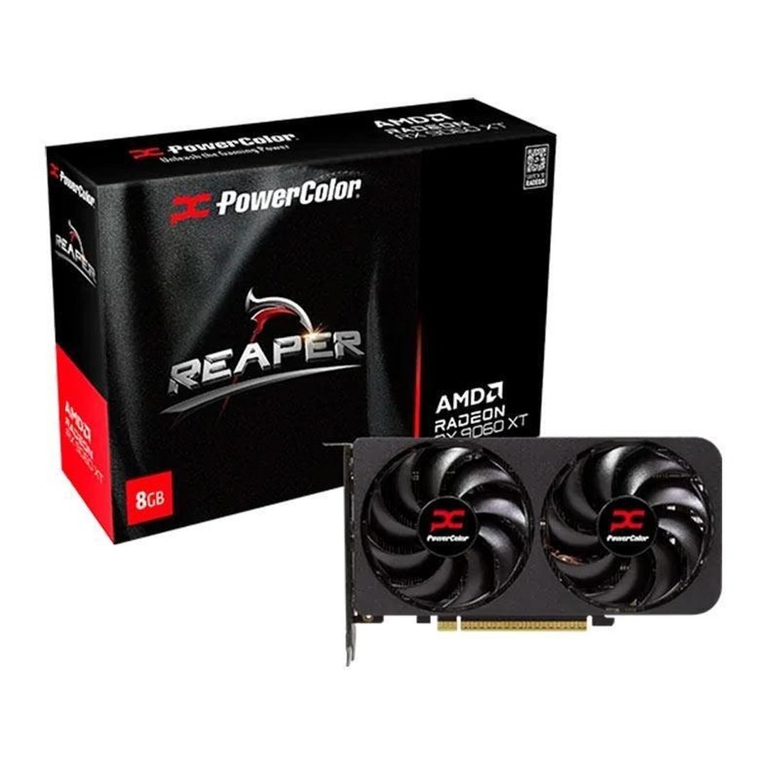 Placa de Video PowerColor Radeon Rx 9060 Xt Reaper, 8GB, Gddr6, 128-bit, Rx 9060 Xt-8GB-A