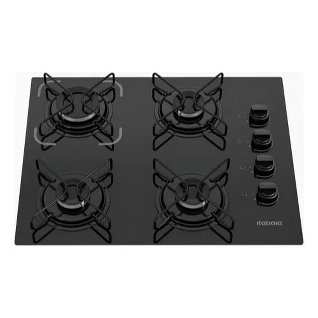 Cooktop Itatiaia Essencial 4 Bocas Preto Bivolt 127V/220V com Acendimento Automático