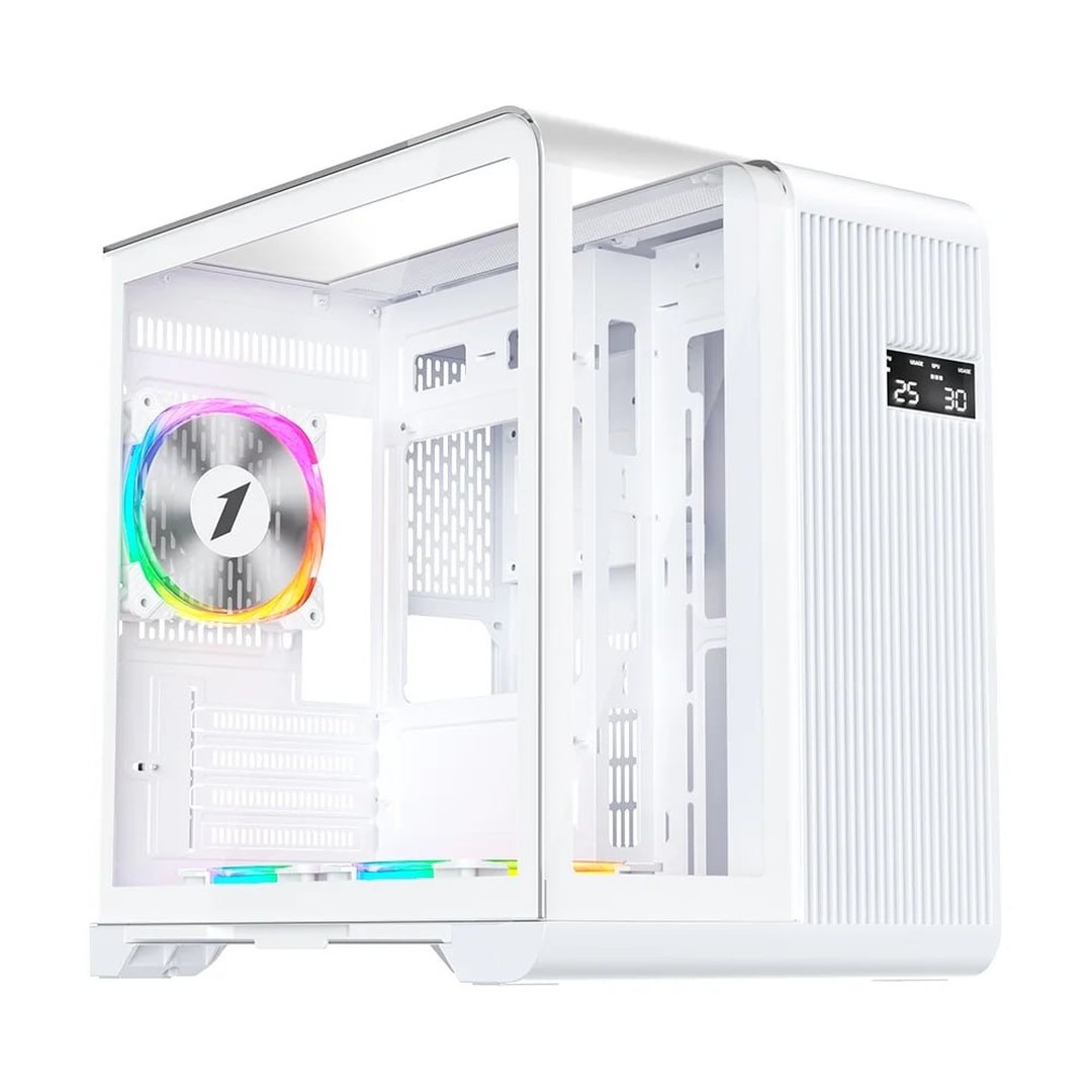 Gabinete Gamer 1STPLAYER RT5, Mid Tower, ATX, Lateral em Vidro Temperado, Branco RT5-WH