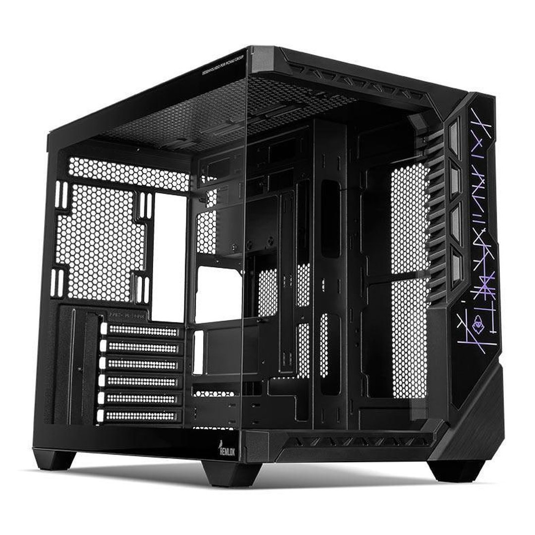 Gabinete Gamer Mancer Hemlok, Mid-Tower, Lateral de Vidro, Preto, Mcr-Hemlok-Bk