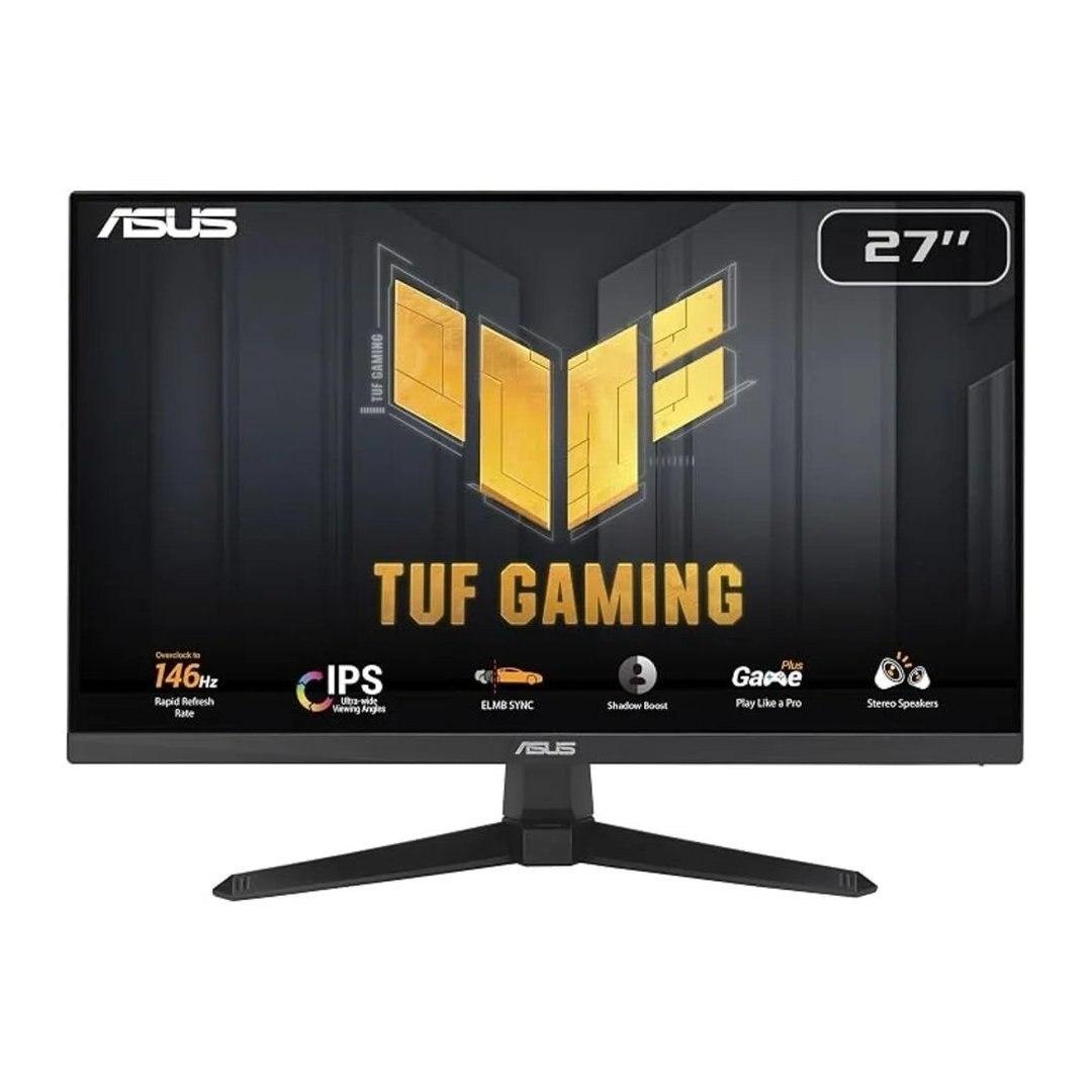 Monitor Gamer Asus Tuf Gaming, 27", Ips, Full Hd, 146Hz, 1ms, FreeSync, Hdr10, Hdmi, DisplayPort, Preto Vg279qe5a