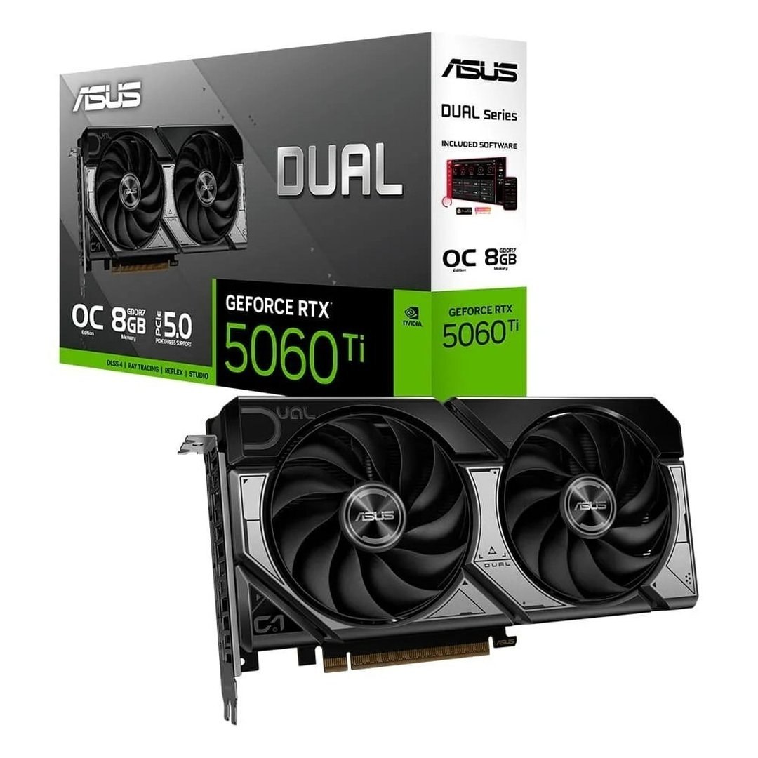 Placa de Vídeo Asus Rtx 5060 Ti Dual OC 8GB