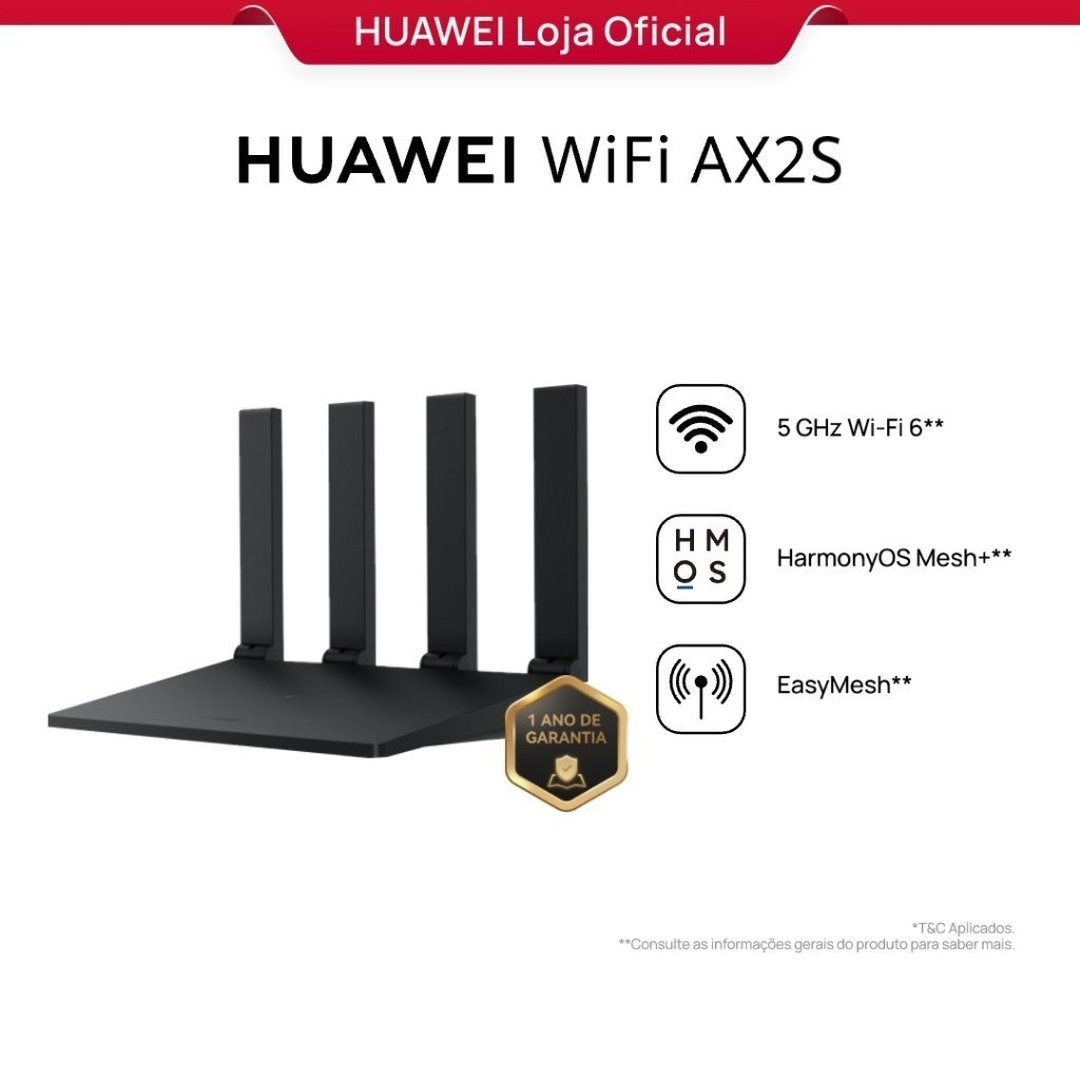 Roteador HUAWEI WiFi AX2S 5 GHz Wi-Fi 6