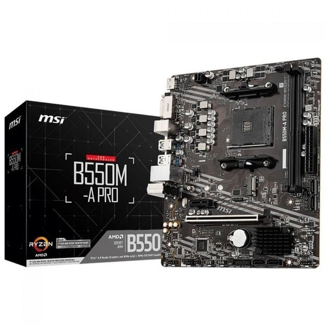 Placa Mãe MSI B550M-A PRO AMD Ryzen AM4 DDR4 Matx M.2 Hdmi/dvi