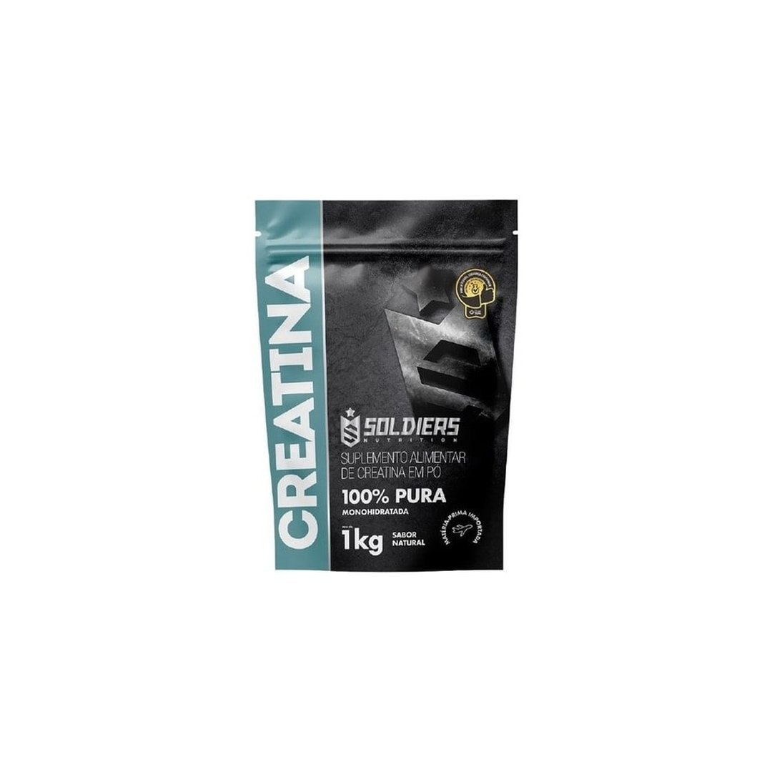 Creatina Suplemento Monohidratada em Pó 100% Pura Importada Soldiers Nutrition 1KG