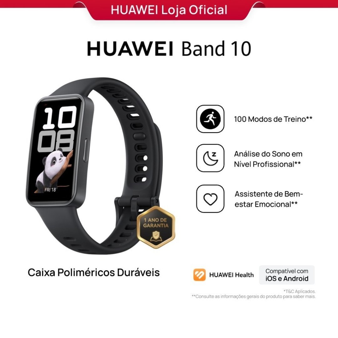 Huawei Band 10 Relógio Smartchwatch Análise do Sono em Nível Profissional