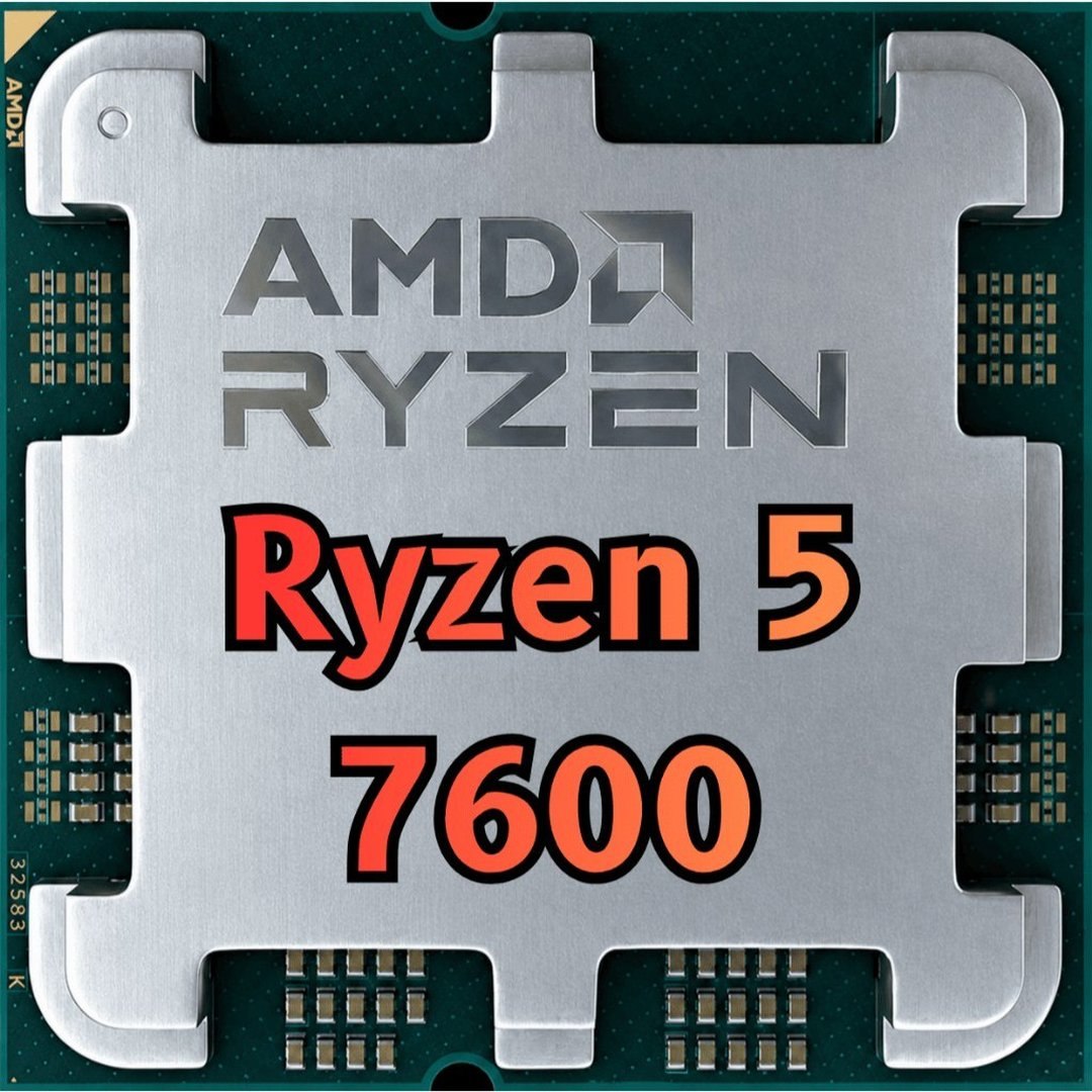 Processador Amd Ryzen 5 7600, 3.8GHz (5.1GHz Max Turbo), Cache 38Mb, 6 Núcleos, 12 Threads, Am5, Com Vídeo Integrado