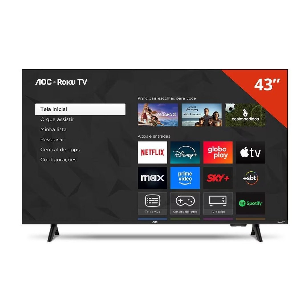 Smart Tv 43 polegadas 43S5155 78G Full Hd Led Wi-Fi Tv Dolby Audio Aoc