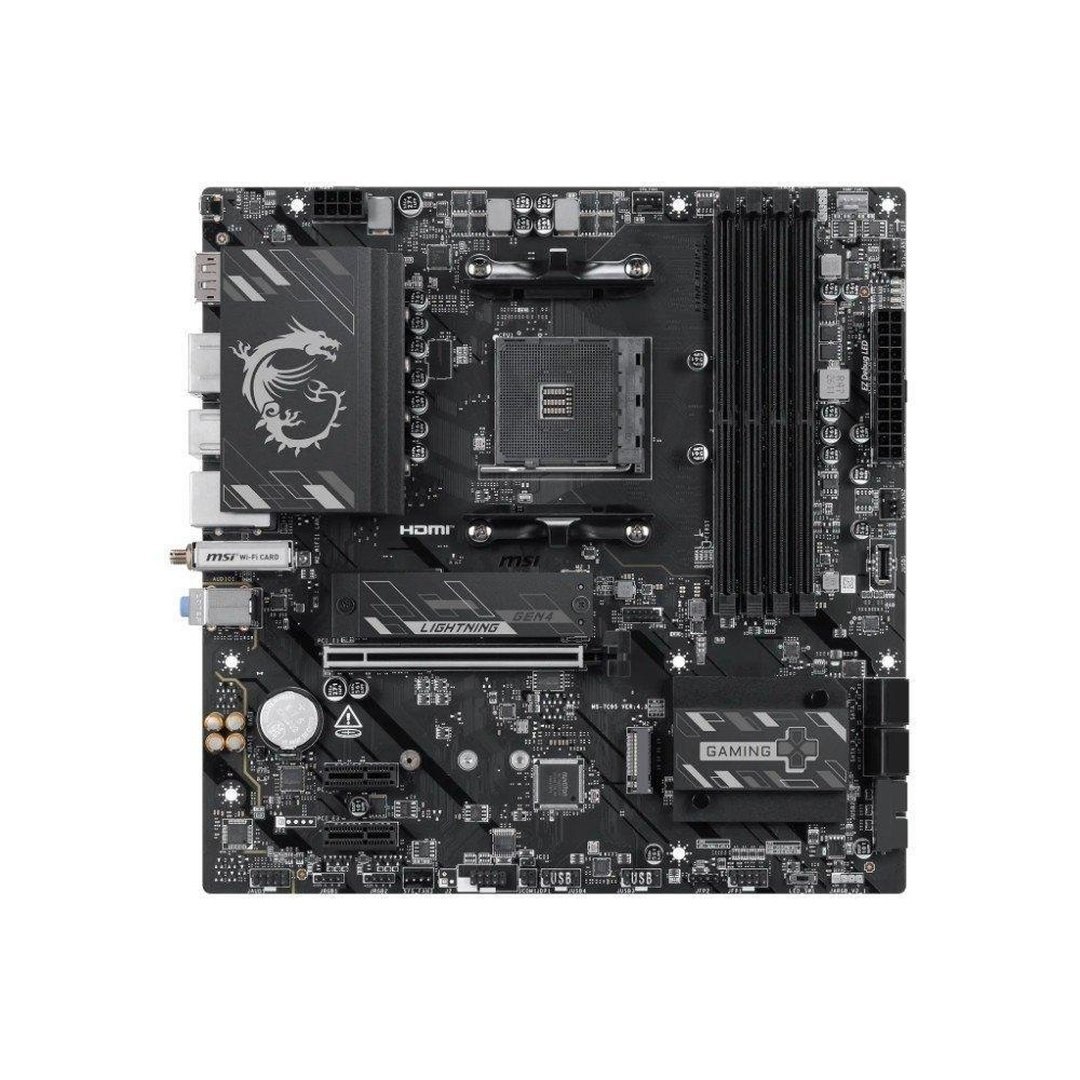 Placa-Mãe Msi B550m Gaming Plus WiFi6E, Amd Am4, Ddr4, Wi-Fi 6E, Bluetooth 5.2, Preto e Prata B550m Gaming Plus Wifi6e