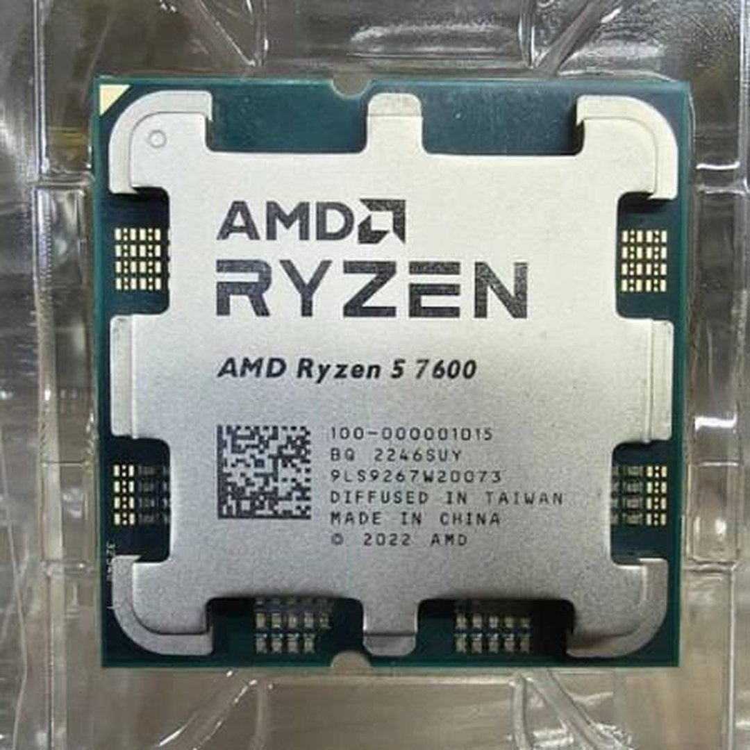 Processador AMD Ryzen 5 7600, 3.8GHz (5.1GHz Max Turbo), Cache 38mb, 6 Núcleos, 12 Threads, AM5, Com Vídeo Integrado