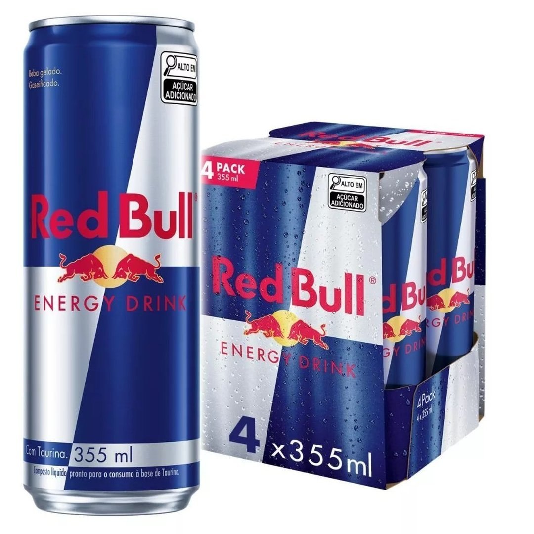 Pack de 4 latas Red Bull Energético, Energy Drink, 355ml