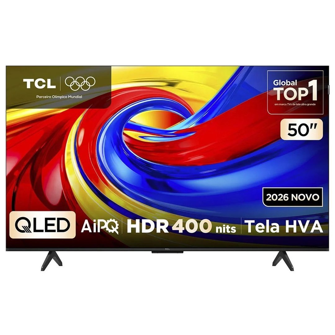 Smart Tv Tcl 50" Polegadas Qled 4K P7l WiFi Bluetooth Google Tv Hdr10+ 60 Hz Aipq 50P7l