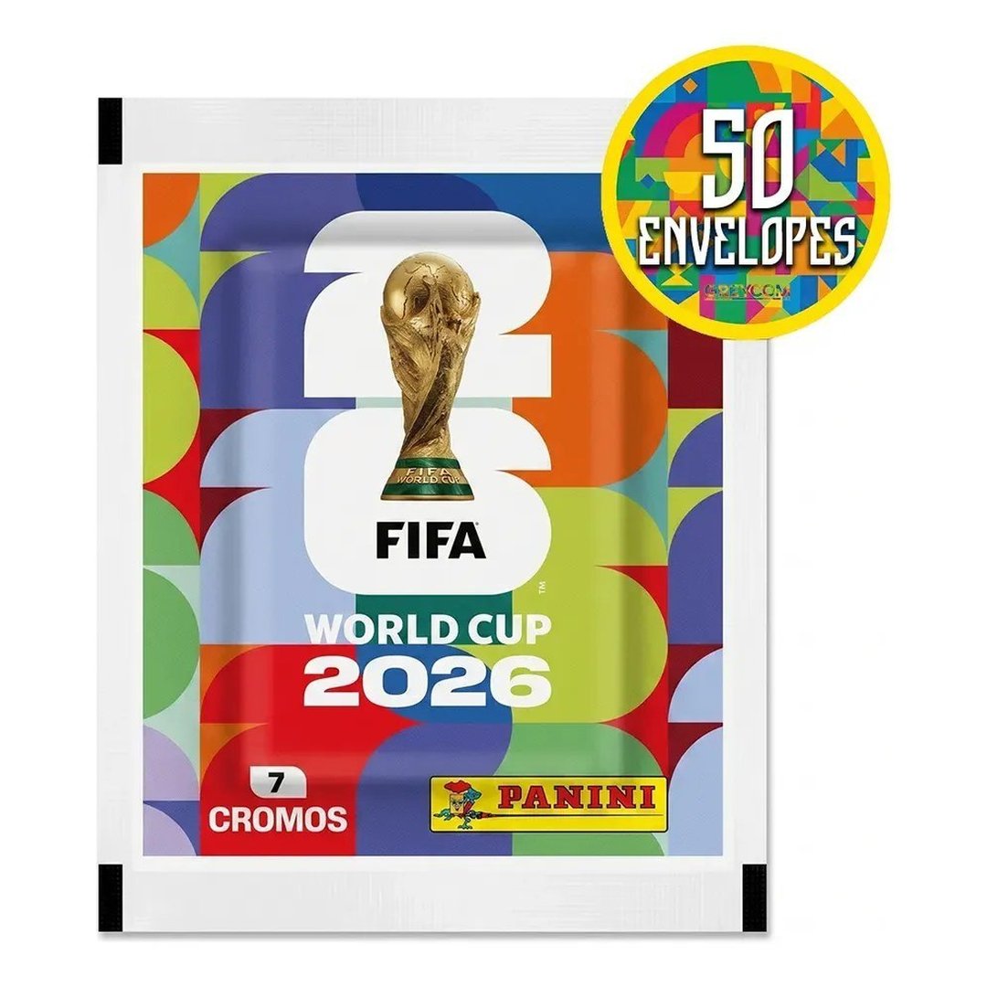 Kit 350 Figurinhas Do Álbum Copa Do Mundo 2026- 50 Envelopes