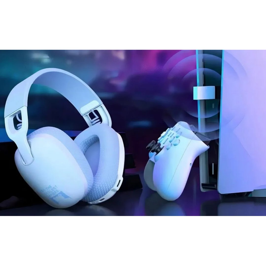 Headset Gamer Sem Fio Onikuma B2 Conexão USB e Bluetooth Cor Branco