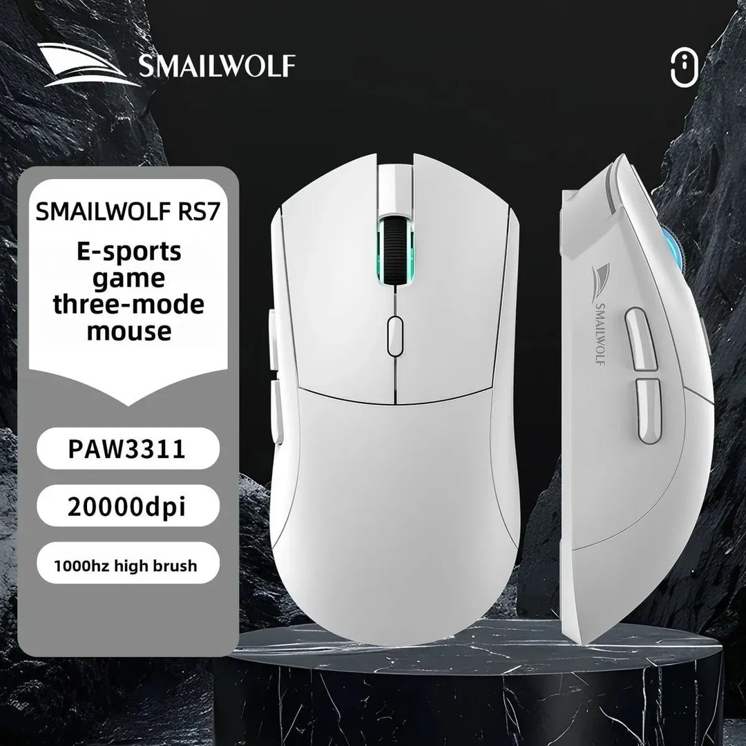 2x Mouse Gamer Sem Fio Smailwolf Rs7 20000dpi