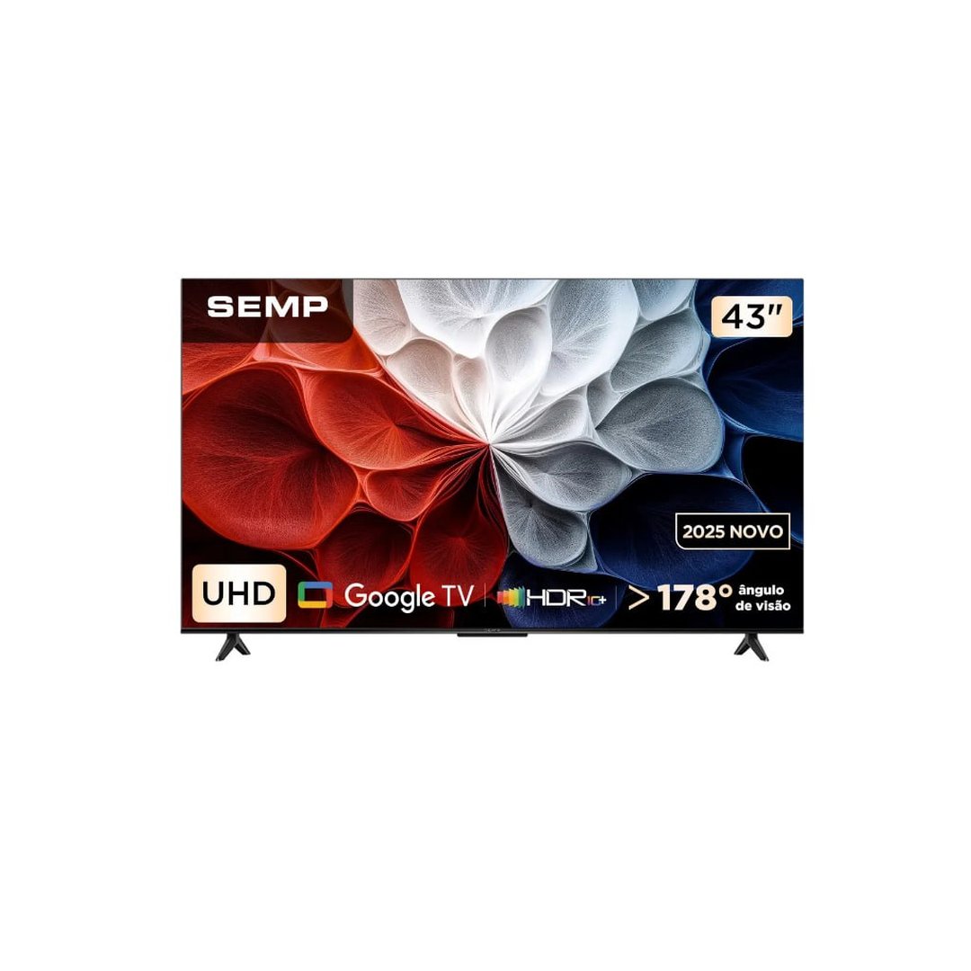 Smart Tv 43'' 4K Semp 43s62 Led Hva Google Tv Hdr