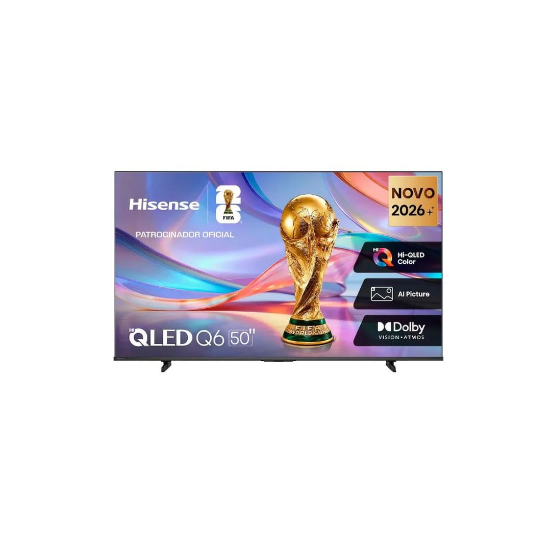 Parcelado - Smart TV 50 4k Qled 50q6qvv Vidaa Dolby Vision Hisense