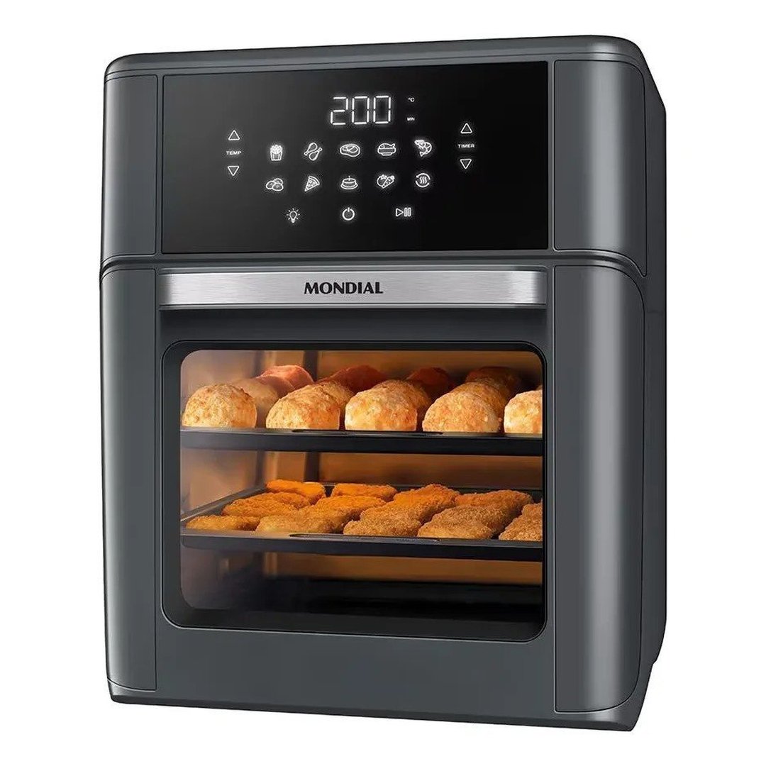 Fritadeira Air Fryer Oven Afon12lfg 12l Digital 2000 Mondial 110v