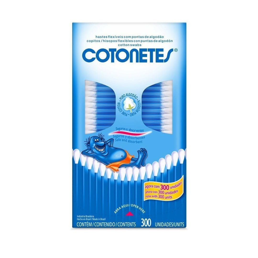 Cotonetes Hastes Flexíveis, 300 unidades
