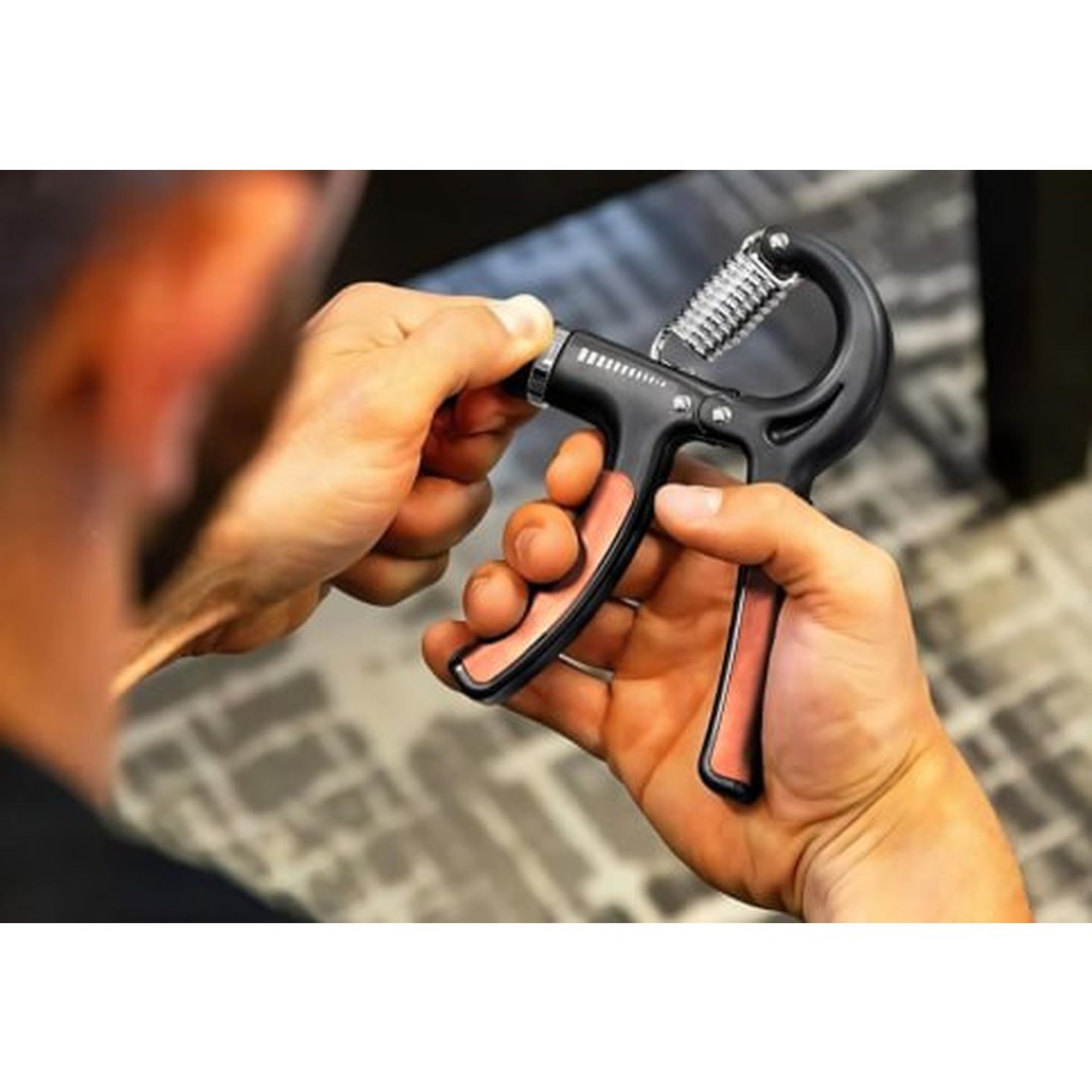 Exercitador de Mãos Ajustável 5–60kg com Pegada Ergonômica – Fortalecedor de Punho, Dedos e Antebraço para Fisioterapia e Musculação