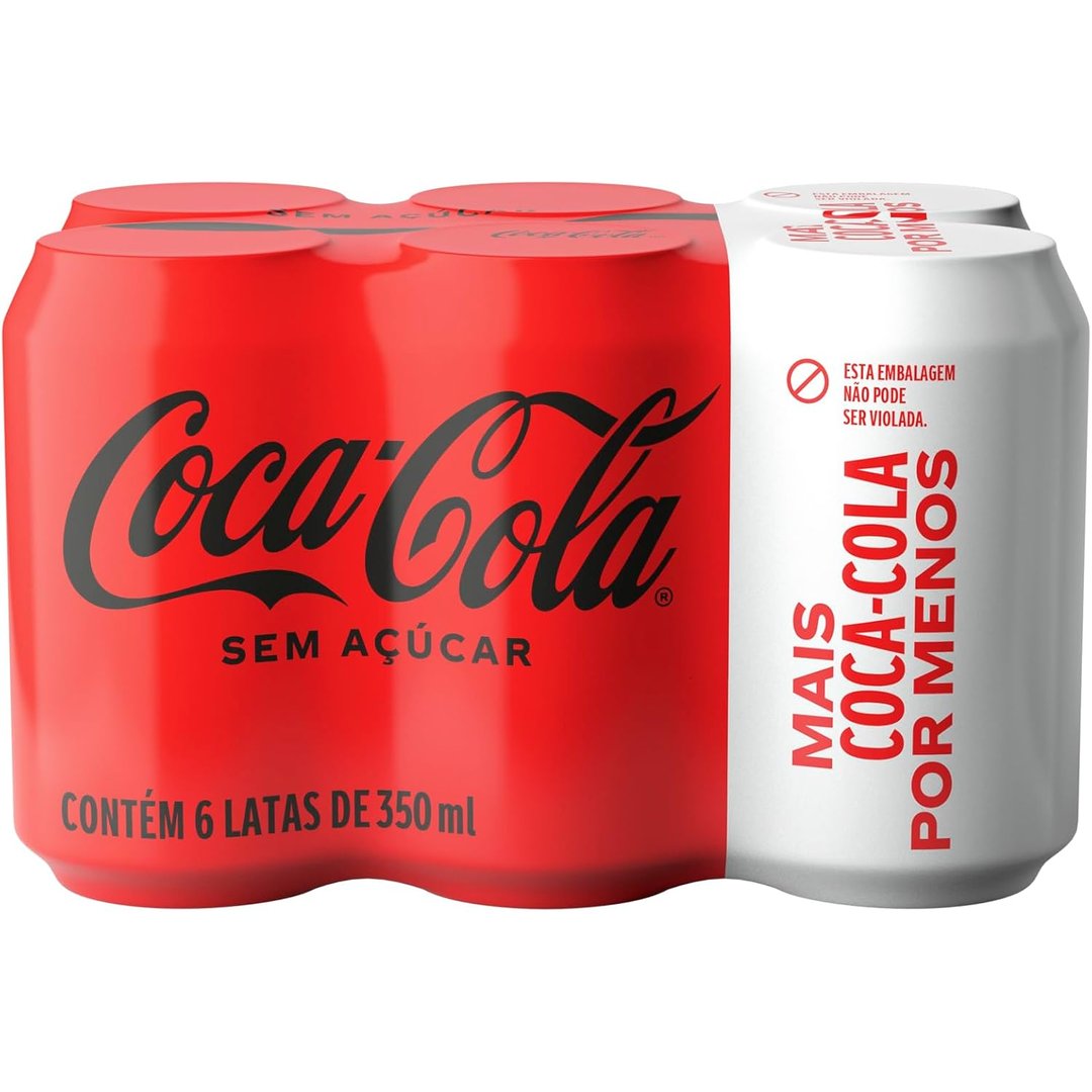 Pack de Coca-Cola sem Açúcar 350Ml 6 unidades