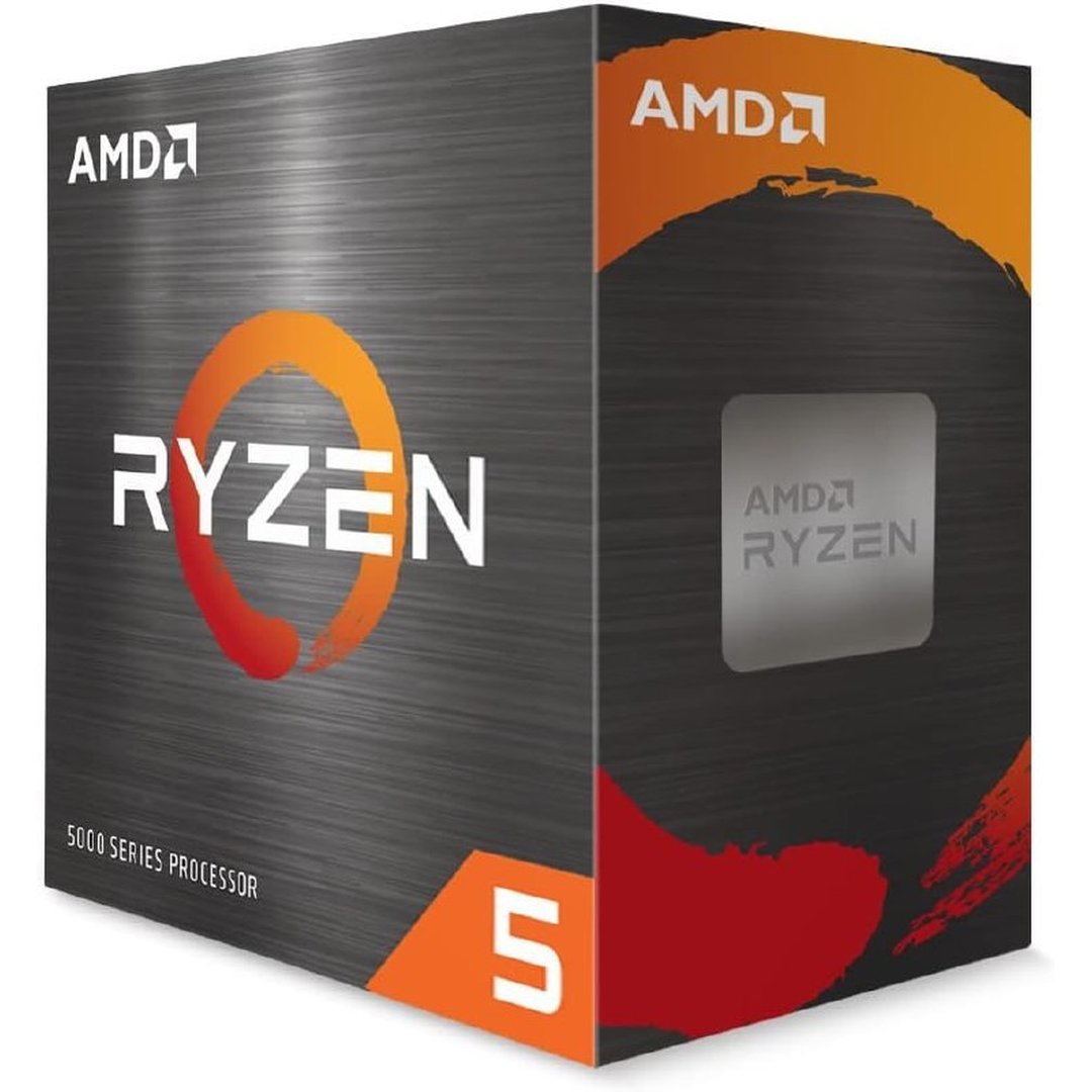 Processador AMD Ryzen 5 5500 100100000457BLSSBOX, Cerâmica cinza