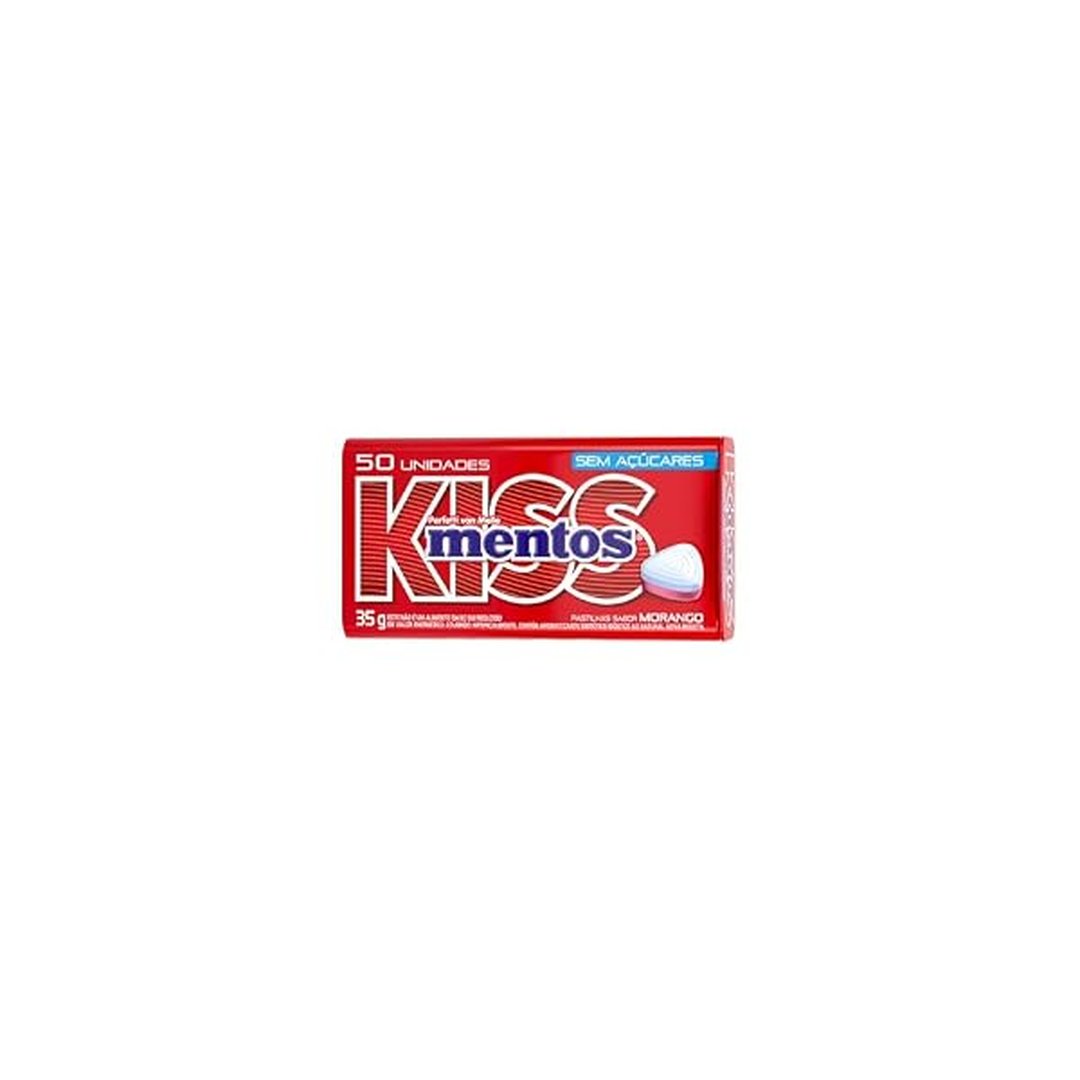 Pastilhas, Mentos, Kiss, Sem Açúcar, Sabor de Morango 35g