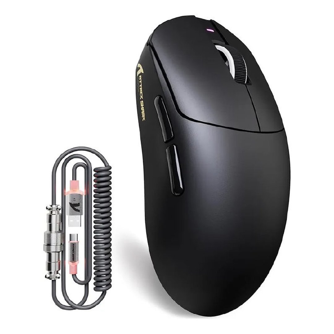 Mouse Gamer Sem Fio Attack Shark X8 Plus 40000 Dpi, 3395Pro
