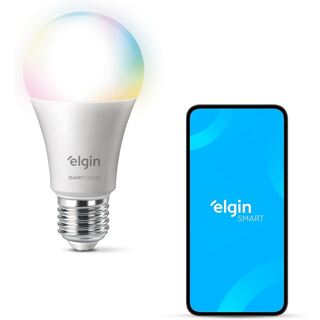 Lâmpada Inteligente 15W Smart Color RGB Wi-Fi Elgin