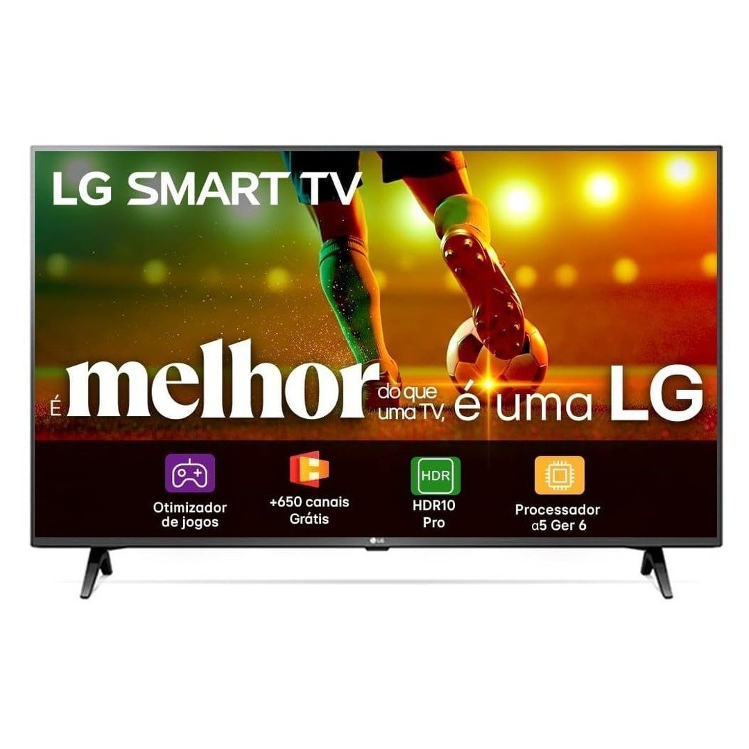 Smart Tv 43" LG Full HD 43LR6700 Processador α5 Ger6 AI Alexa integrado LG Channels webOS 23 compatível com Controle Smart Magic