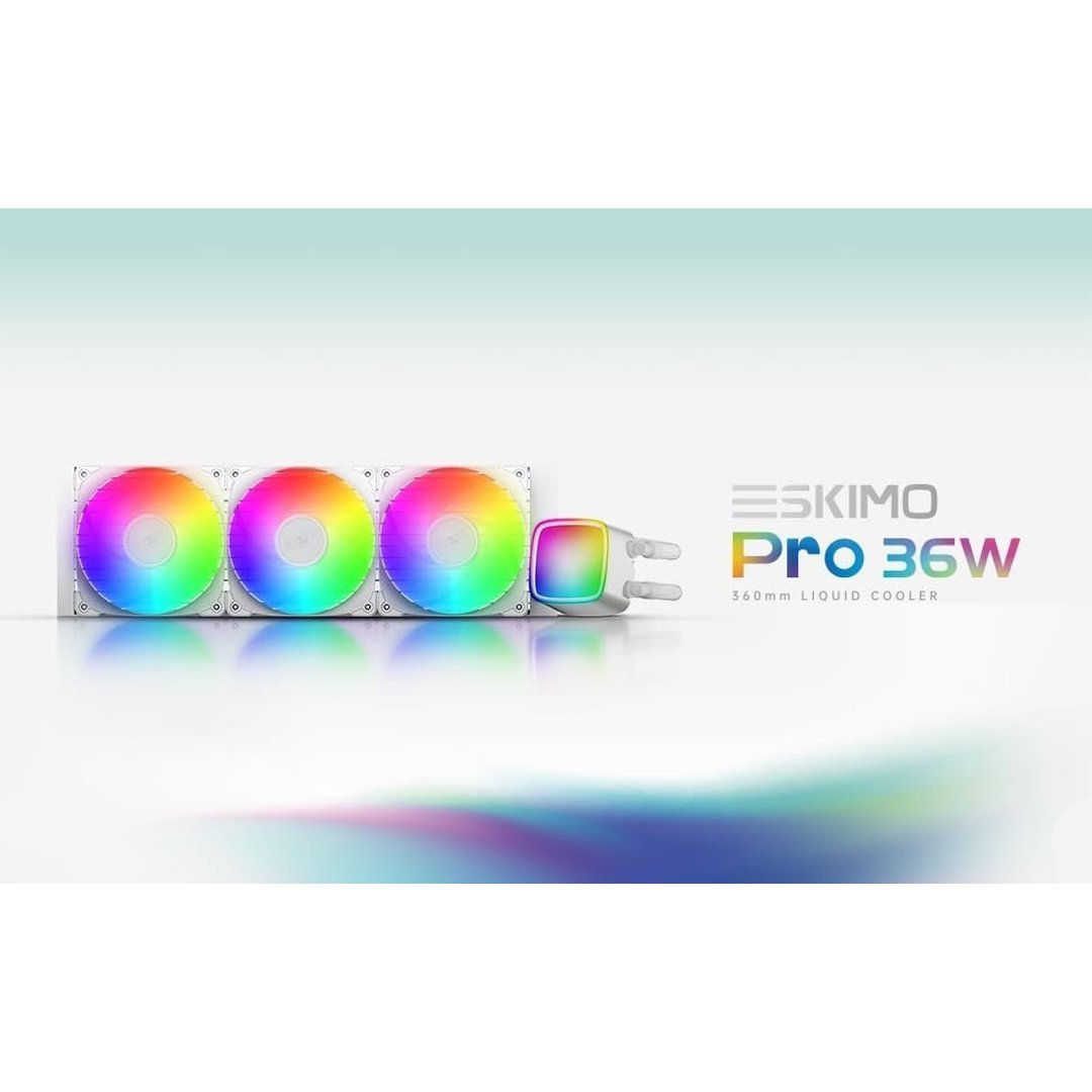 Water Cooler Geometric Future Eskimo Pro 36 RGB Branco