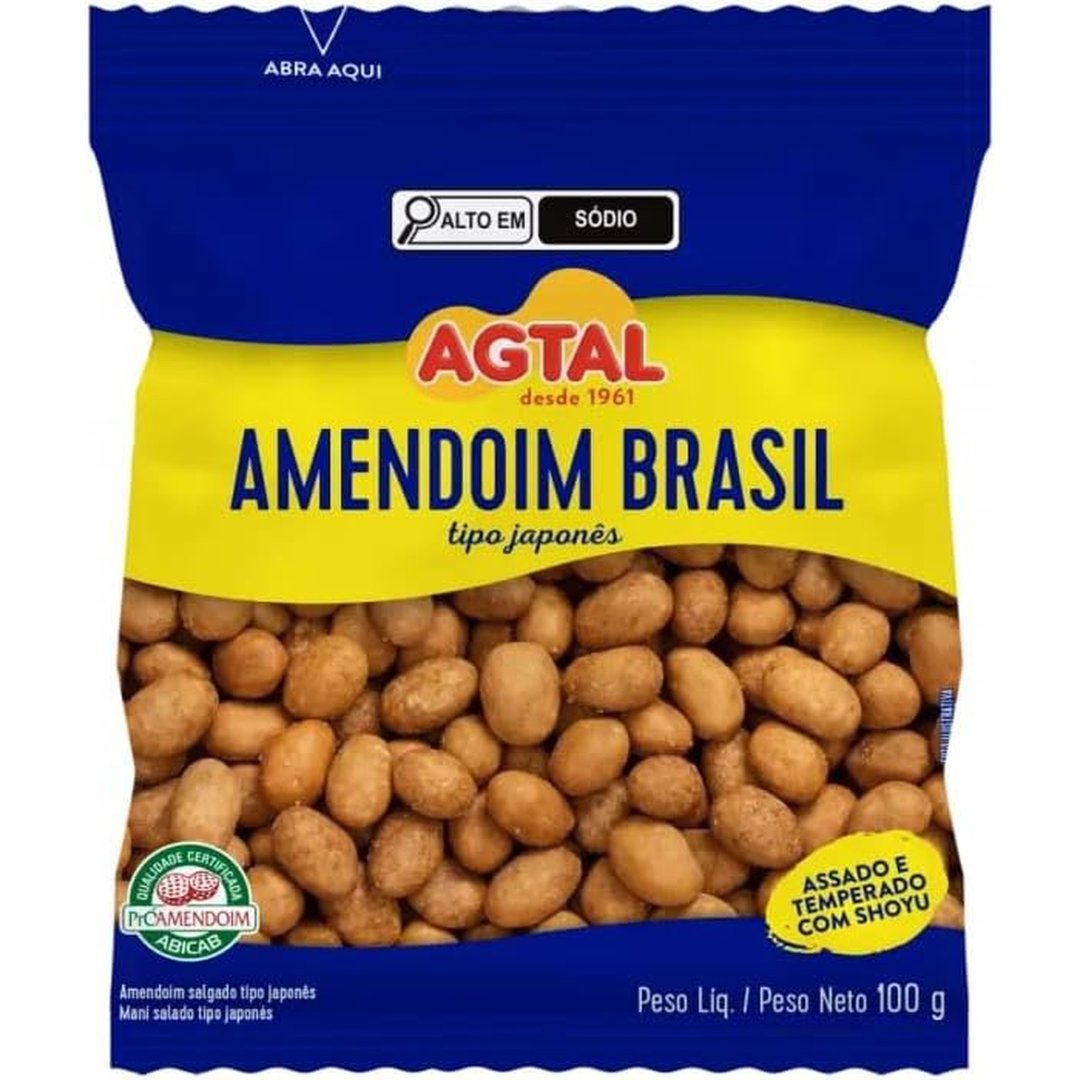 Agtal Amendoim Brasil Tipo Japonês Torrado Crocante 100g 1 Unidade