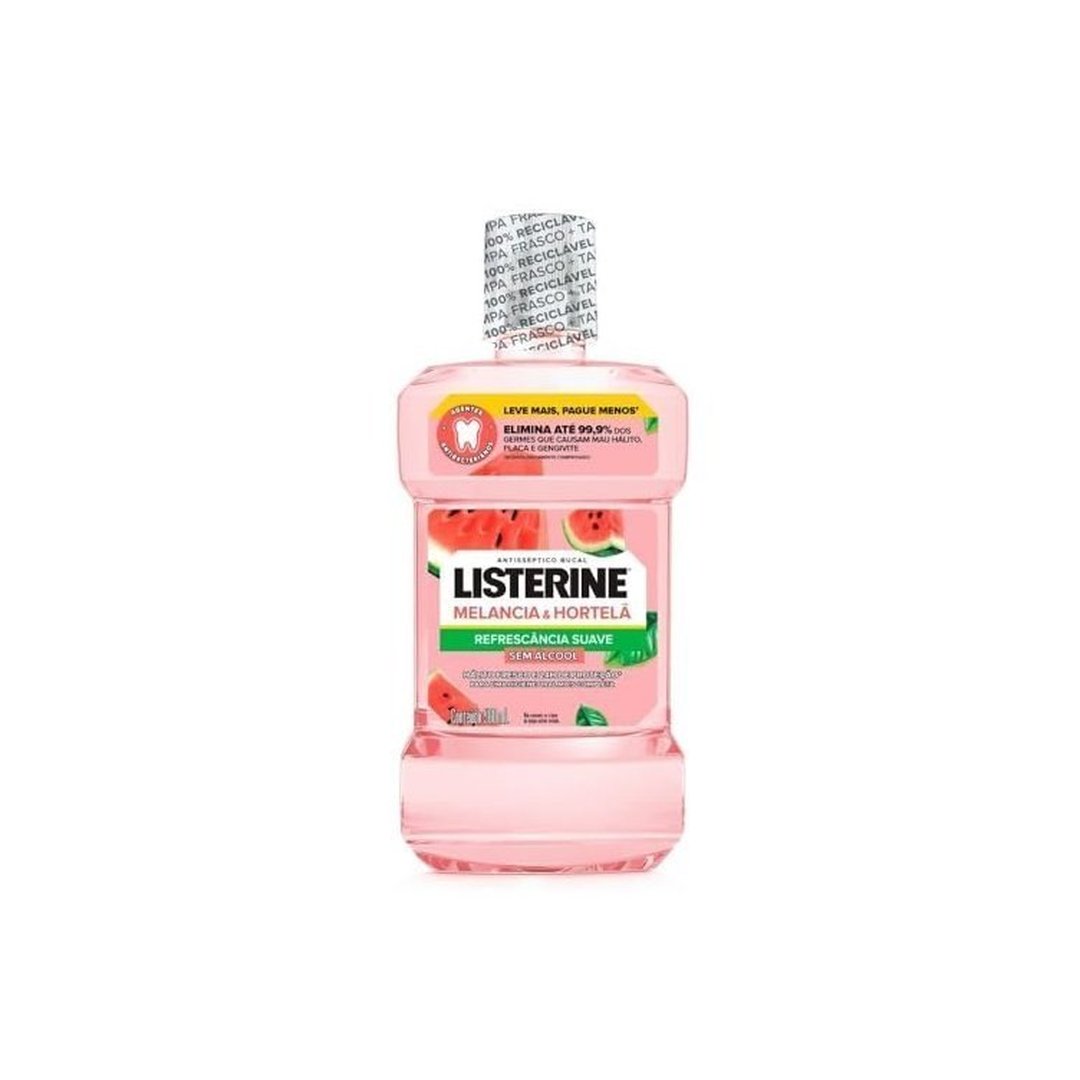 3x LISTERINE Melancia & Hortelã Enxaguante Bucal Sem Álcool, 500mL