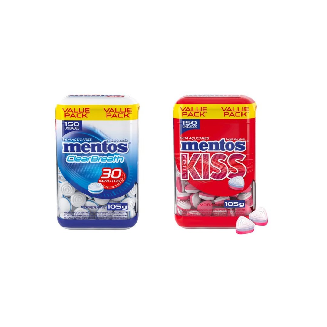 Pastilhas, Mentos, Clear Breath Peppermint, Sem Açúcar - 105g, 150 Unidades