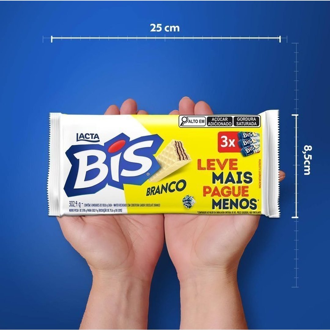 Bis Branco Kit com 3 unidades de 100,8g